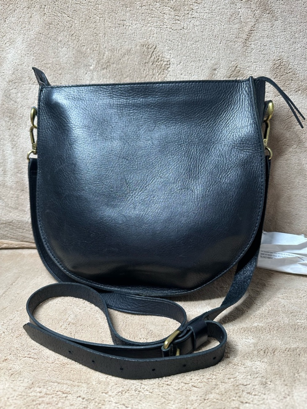 Madewell Black Leather Saddle Crossbody Bag - Picture 4 of 11